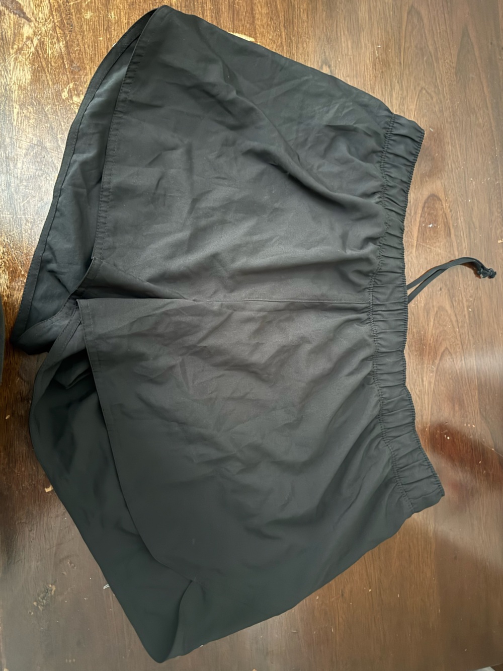 Black Drawstring Running Shorts